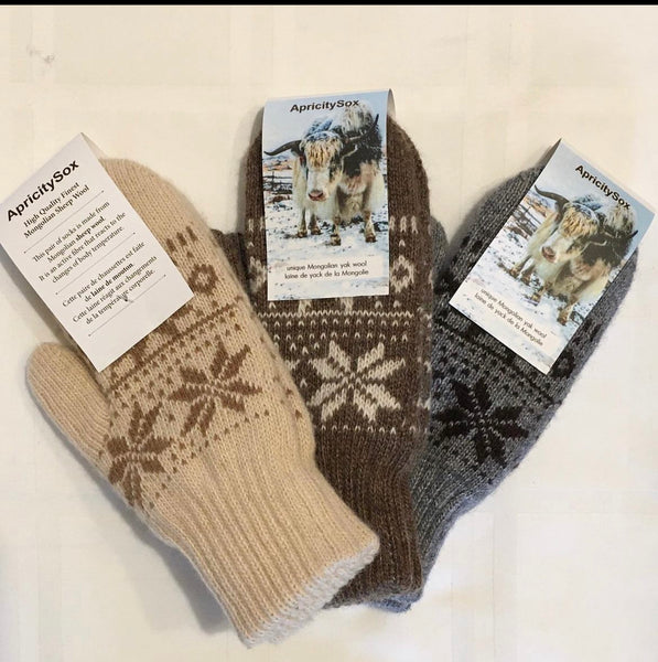Apricity Sox - Ethically made Yak Wool Mittens