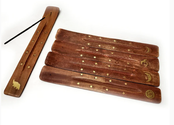 Incense Holder - Wood and Brass