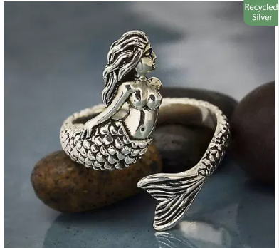 Silver Mermaid ring