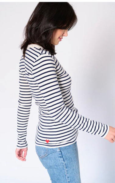 Preloved- Nathalie Stripe Henley Top