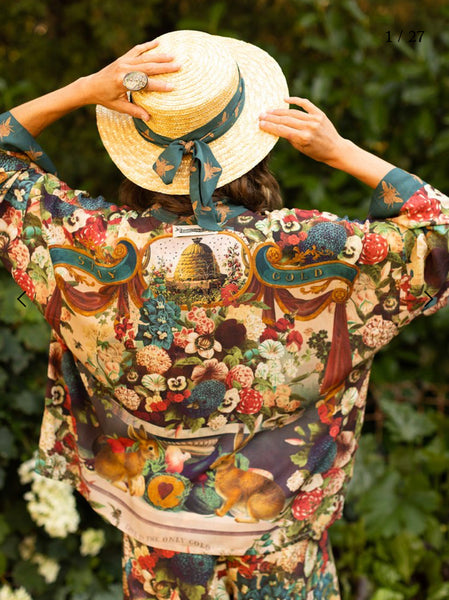 Market of Stars - Silky Bamboo Cropped Kimono