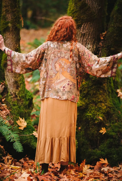 Market of Stars - Silky Bamboo  Pixie Cropped Kimono