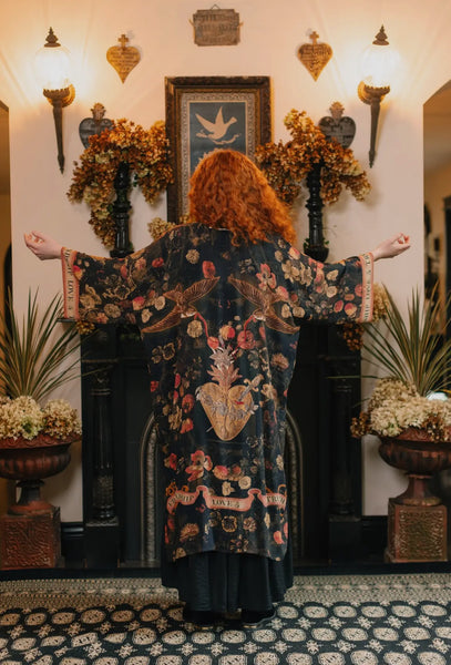 Market of Stars - Opera/Duster Length Belted Kimono