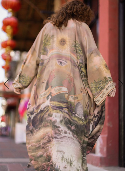Market of Stars - Long Wearing Printed Kimono