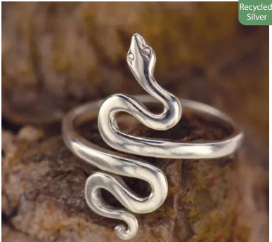 Silver snake ring 